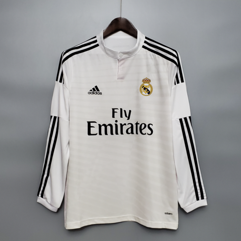 Retro Long Sleeve Real Madrid 14/15 Home Kit